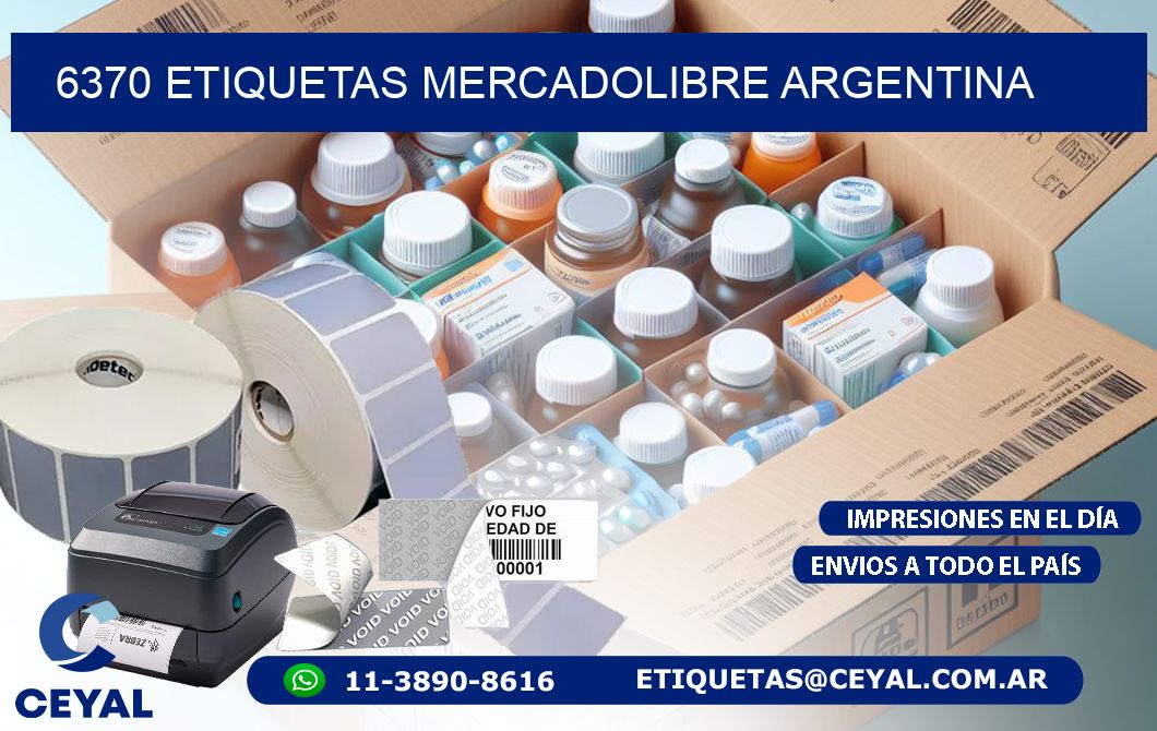 6370 ETIQUETAS MERCADOLIBRE ARGENTINA
