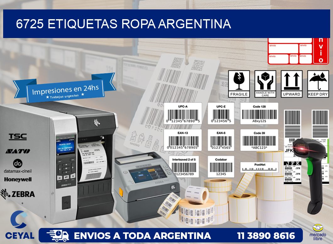 6725 ETIQUETAS ROPA ARGENTINA