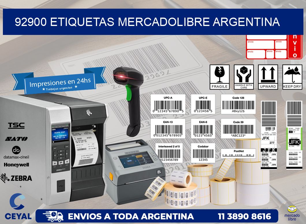 92900 ETIQUETAS MERCADOLIBRE ARGENTINA