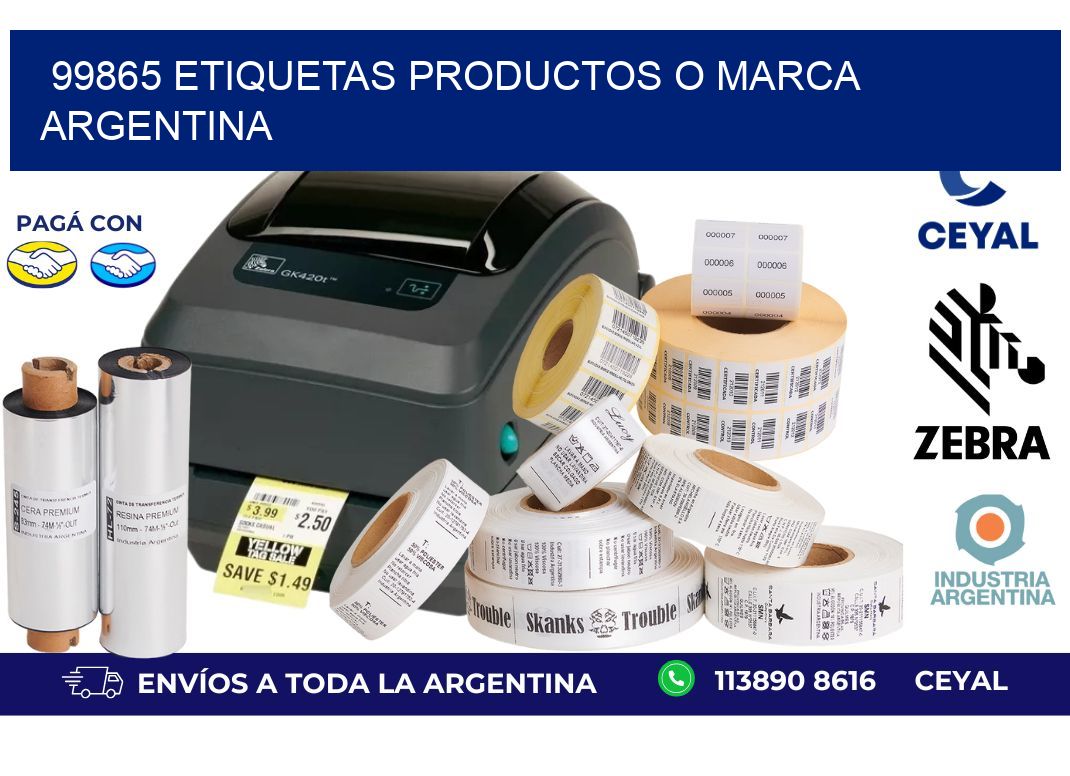 99865 ETIQUETAS PRODUCTOS O MARCA ARGENTINA