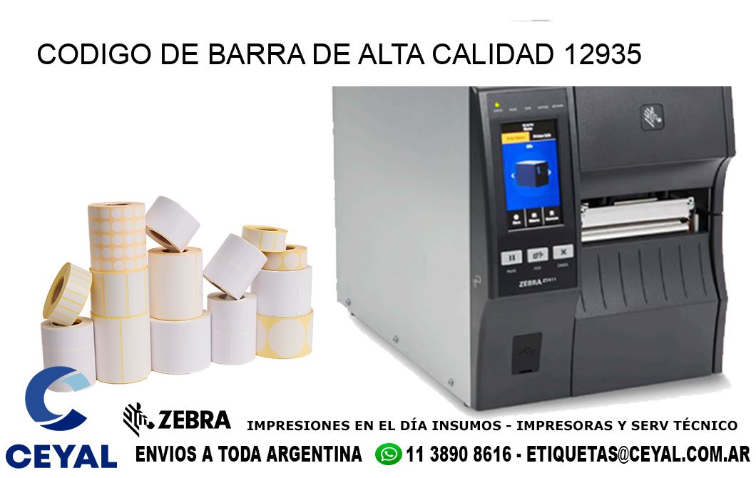 CODIGO DE BARRA DE ALTA CALIDAD 12935