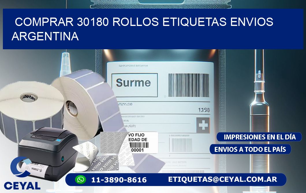 COMPRAR 30180 ROLLOS ETIQUETAS ENVIOS ARGENTINA