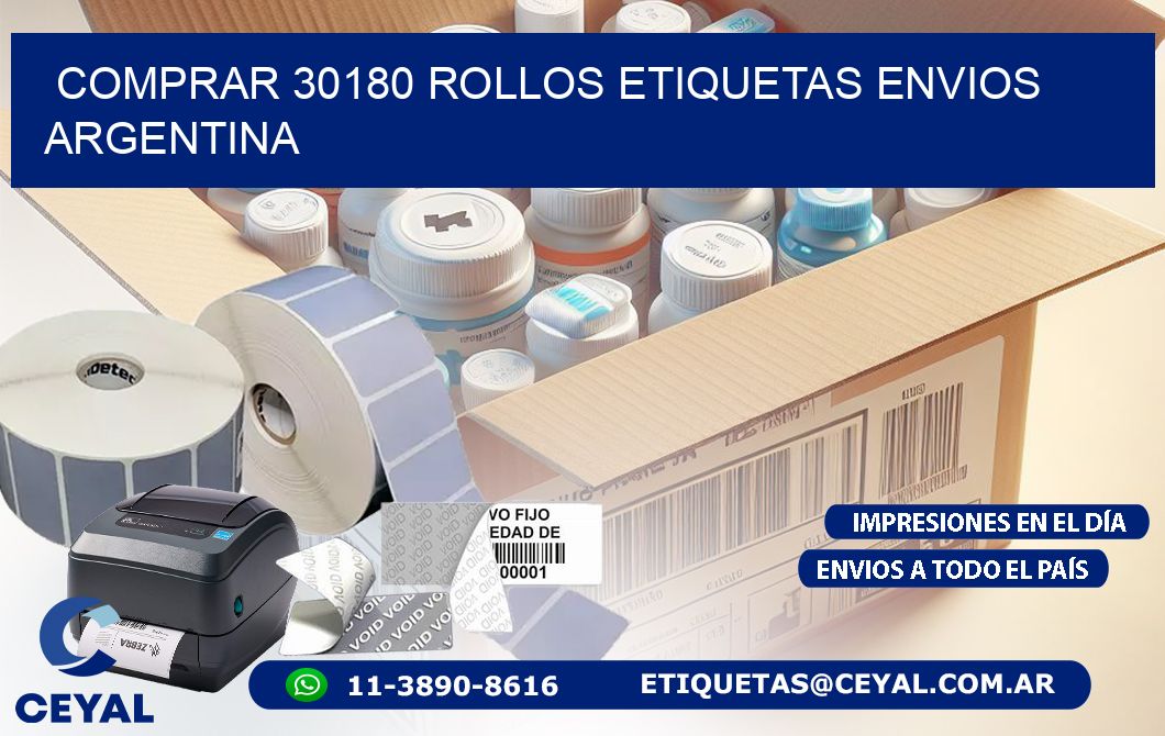 COMPRAR 30180 ROLLOS ETIQUETAS ENVIOS ARGENTINA