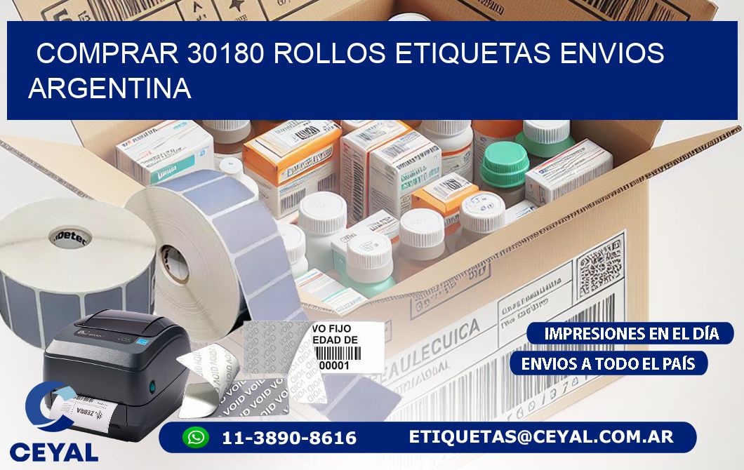 COMPRAR 30180 ROLLOS ETIQUETAS ENVIOS ARGENTINA