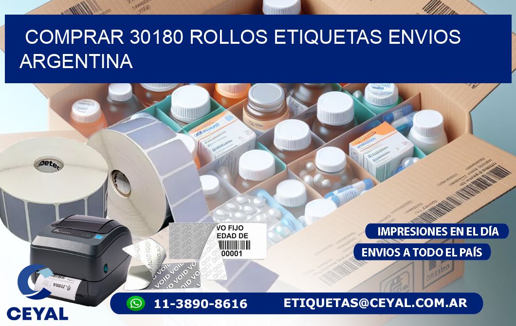 COMPRAR 30180 ROLLOS ETIQUETAS ENVIOS ARGENTINA