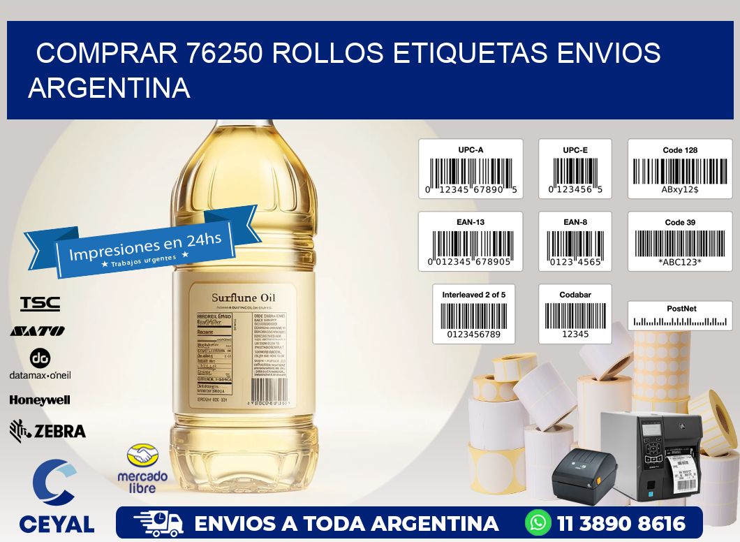 COMPRAR 76250 ROLLOS ETIQUETAS ENVIOS ARGENTINA