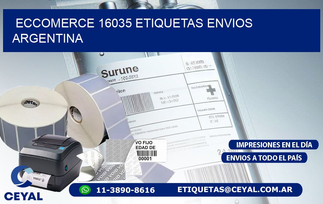 ECCOMERCE 16035 ETIQUETAS ENVIOS ARGENTINA