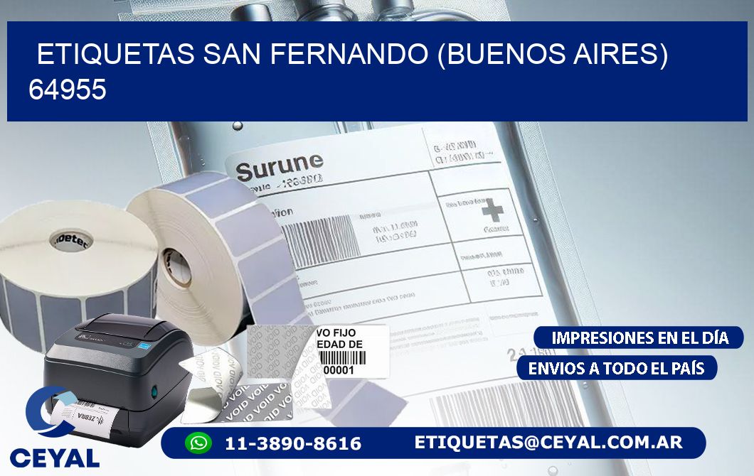 ETIQUETAS SAN FERNANDO (BUENOS AIRES) 64955