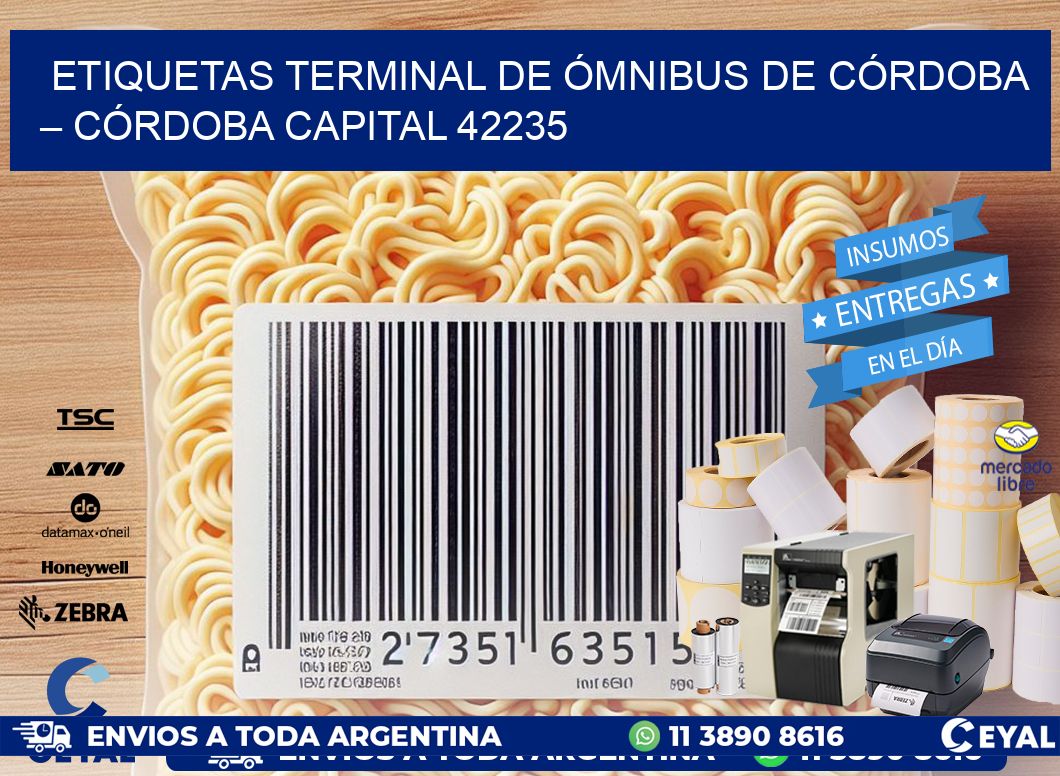 ETIQUETAS TERMINAL DE ÓMNIBUS DE CÓRDOBA – CÓRDOBA CAPITAL 42235