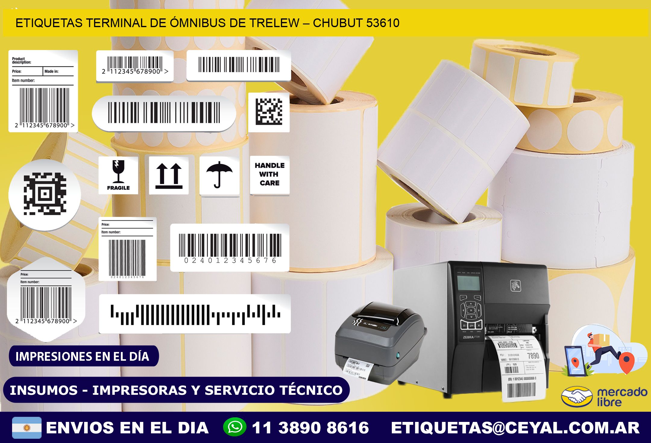 ETIQUETAS TERMINAL DE ÓMNIBUS DE TRELEW – CHUBUT 53610