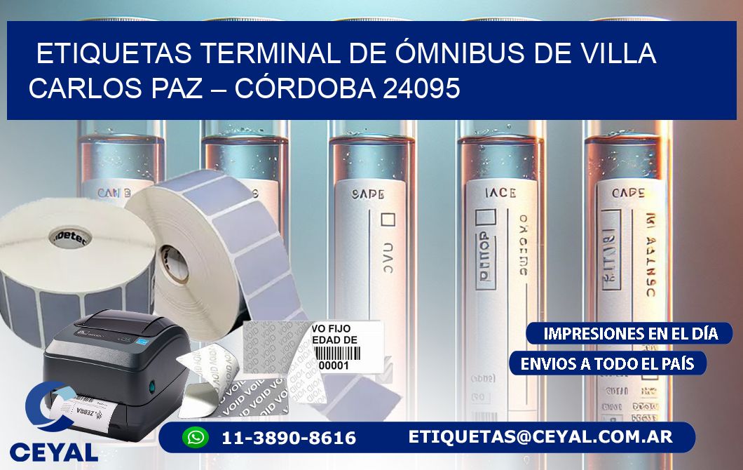 ETIQUETAS TERMINAL DE ÓMNIBUS DE VILLA CARLOS PAZ – CÓRDOBA 24095
