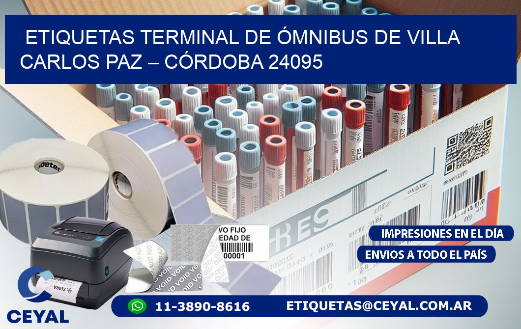 ETIQUETAS TERMINAL DE ÓMNIBUS DE VILLA CARLOS PAZ – CÓRDOBA 24095