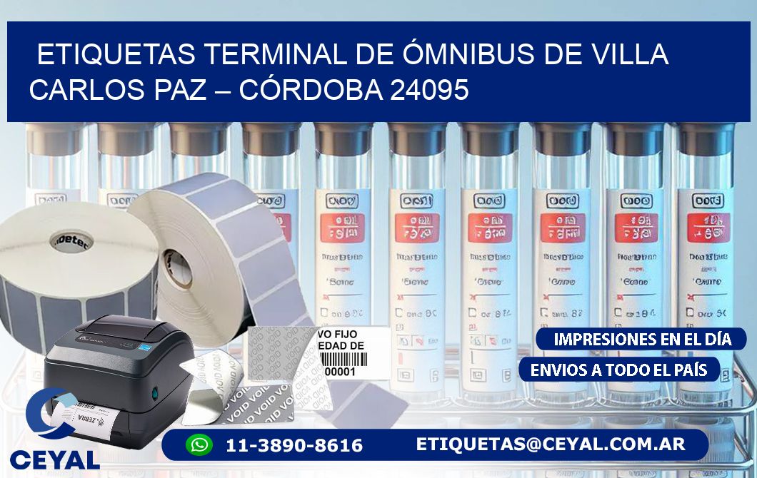 ETIQUETAS TERMINAL DE ÓMNIBUS DE VILLA CARLOS PAZ – CÓRDOBA 24095