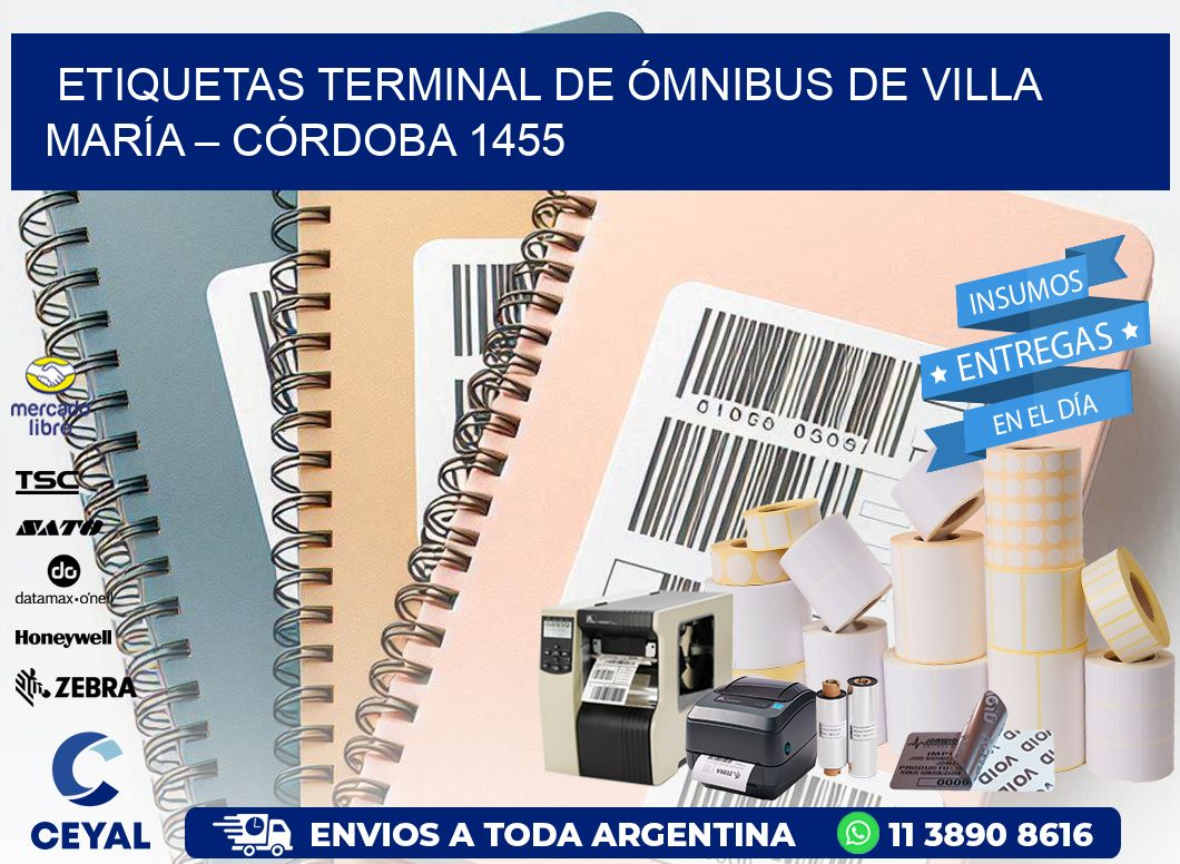 ETIQUETAS TERMINAL DE ÓMNIBUS DE VILLA MARÍA – CÓRDOBA 1455