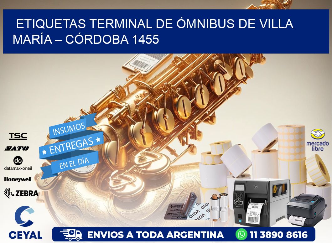 ETIQUETAS TERMINAL DE ÓMNIBUS DE VILLA MARÍA – CÓRDOBA 1455