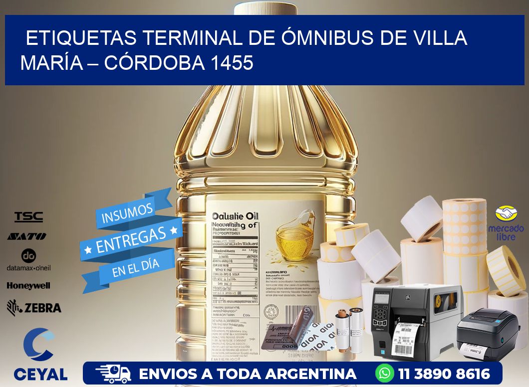 ETIQUETAS TERMINAL DE ÓMNIBUS DE VILLA MARÍA – CÓRDOBA 1455