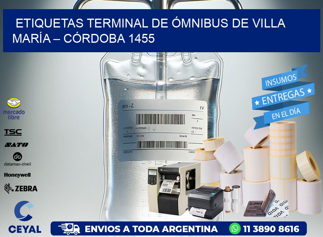 ETIQUETAS TERMINAL DE ÓMNIBUS DE VILLA MARÍA – CÓRDOBA 1455
