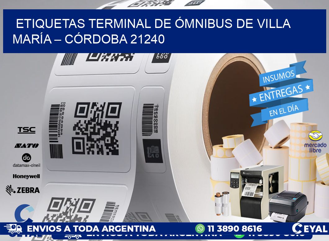 ETIQUETAS TERMINAL DE ÓMNIBUS DE VILLA MARÍA – CÓRDOBA 21240