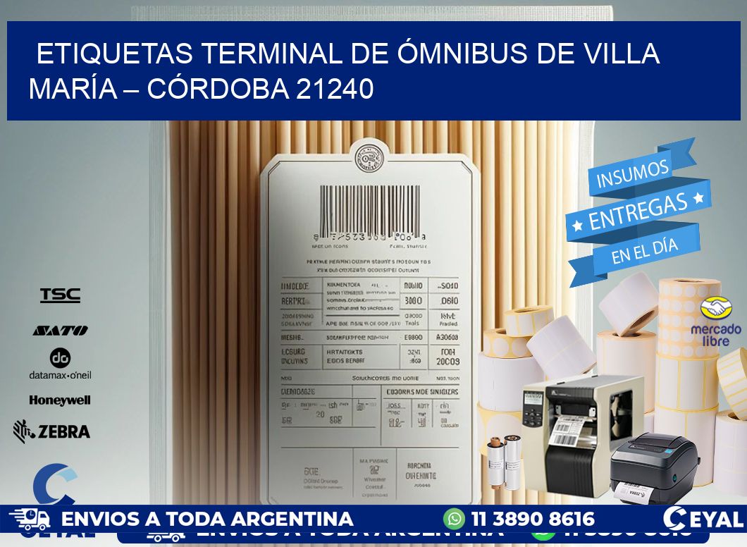 ETIQUETAS TERMINAL DE ÓMNIBUS DE VILLA MARÍA – CÓRDOBA 21240