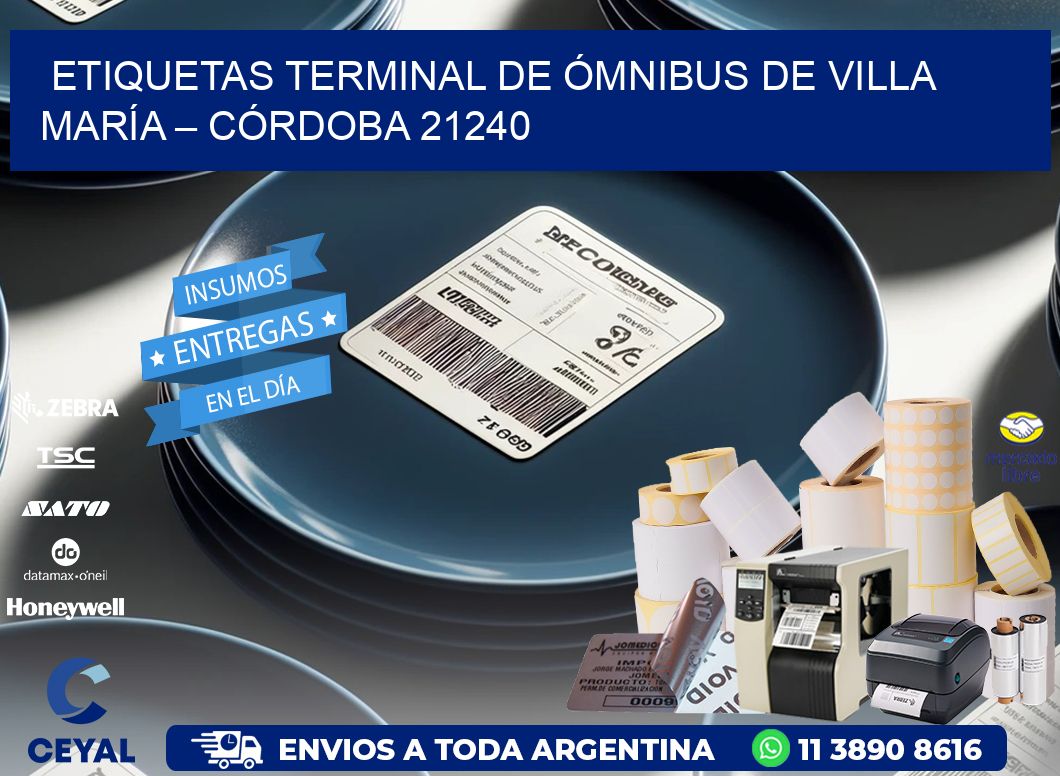 ETIQUETAS TERMINAL DE ÓMNIBUS DE VILLA MARÍA – CÓRDOBA 21240