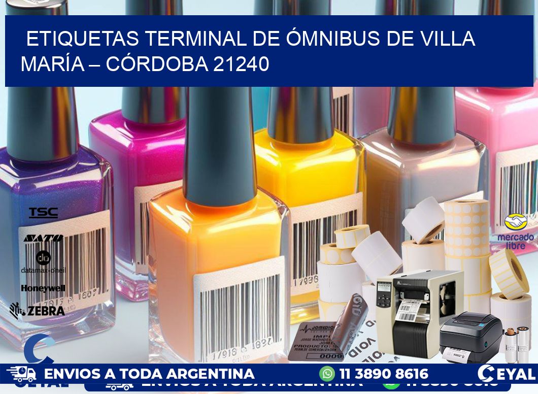ETIQUETAS TERMINAL DE ÓMNIBUS DE VILLA MARÍA – CÓRDOBA 21240