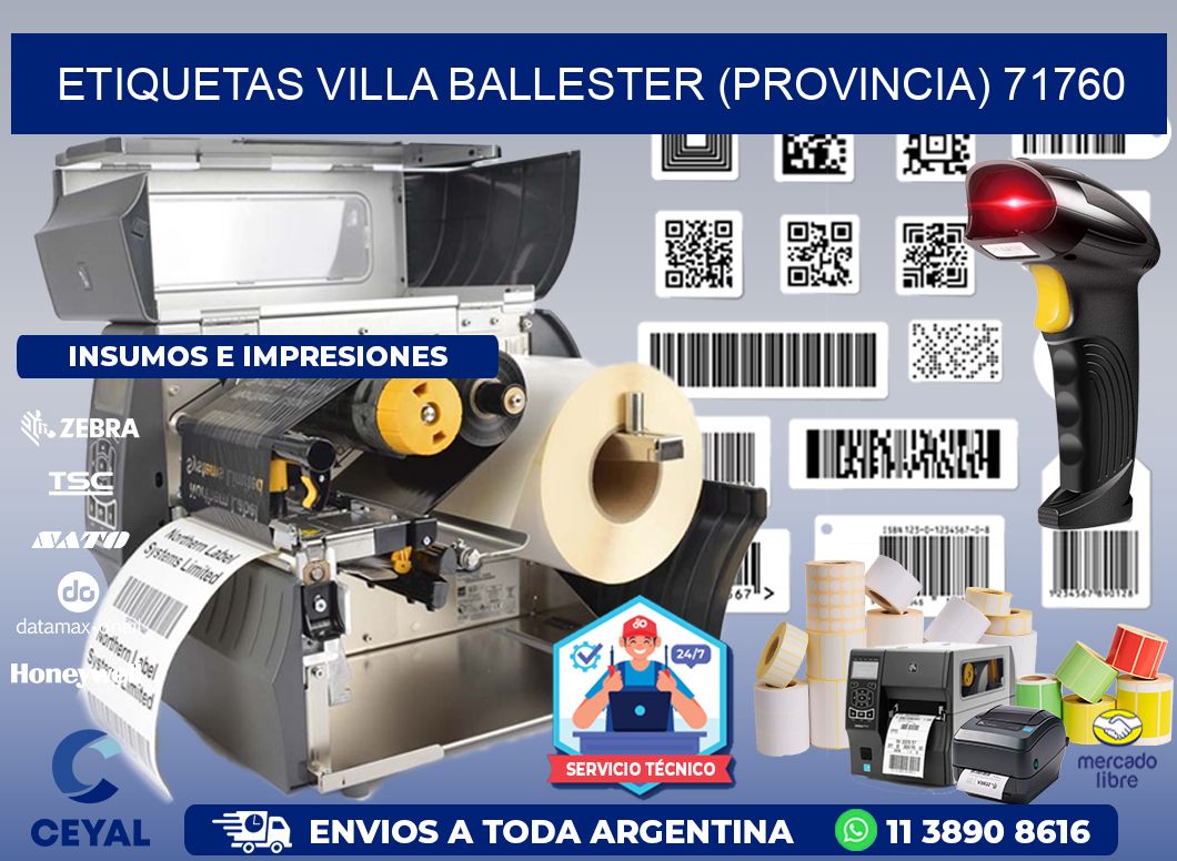 ETIQUETAS VILLA BALLESTER (PROVINCIA) 71760