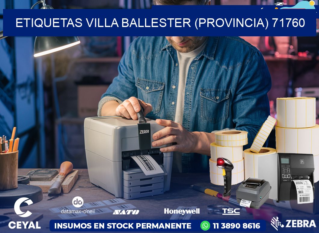 ETIQUETAS VILLA BALLESTER (PROVINCIA) 71760