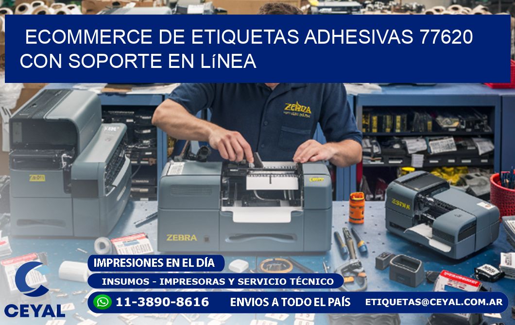 Ecommerce de Etiquetas Adhesivas 77620 con Soporte en Línea