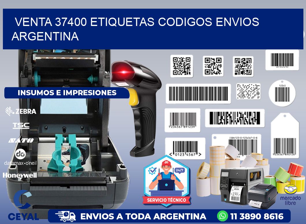 VENTA 37400 ETIQUETAS CODIGOS ENVIOS ARGENTINA