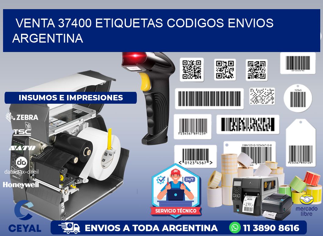 VENTA 37400 ETIQUETAS CODIGOS ENVIOS ARGENTINA