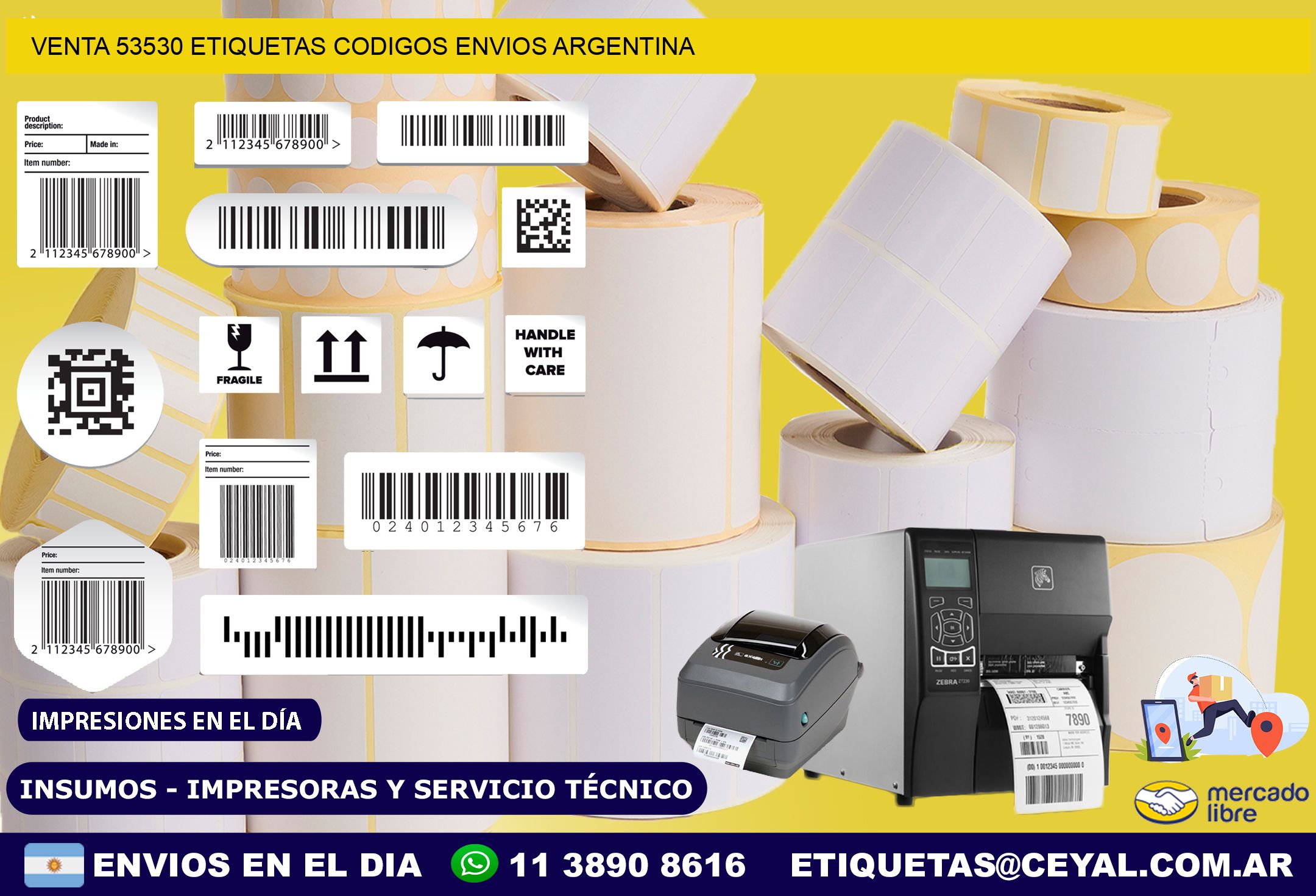 VENTA 53530 ETIQUETAS CODIGOS ENVIOS ARGENTINA