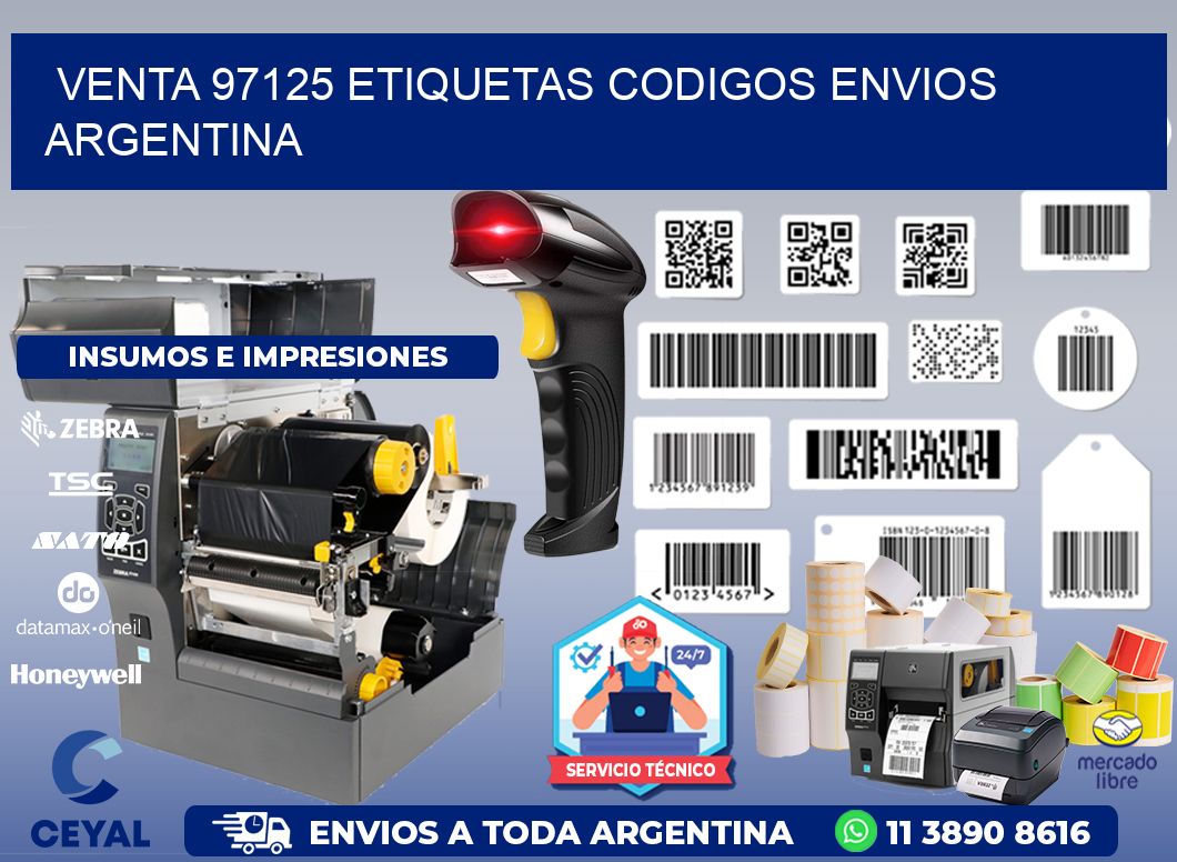 VENTA 97125 ETIQUETAS CODIGOS ENVIOS ARGENTINA