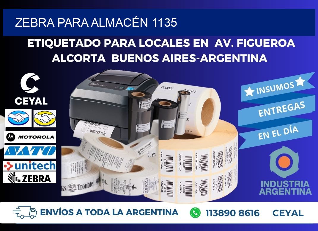 ZEBRA PARA ALMACÉN 1135