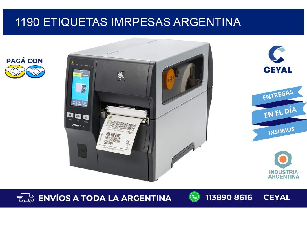 1190 etiquetas imrpesas argentina