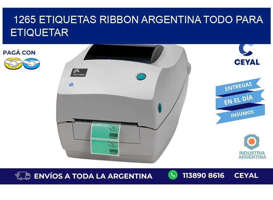 1265 etiquetas ribbon argentina TODO PARA ETIQUETAR