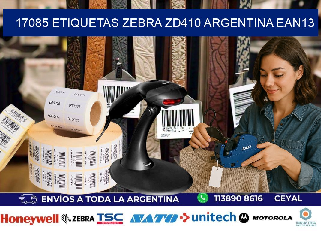 17085 etiquetas zebra zd410 argentina EAN13
