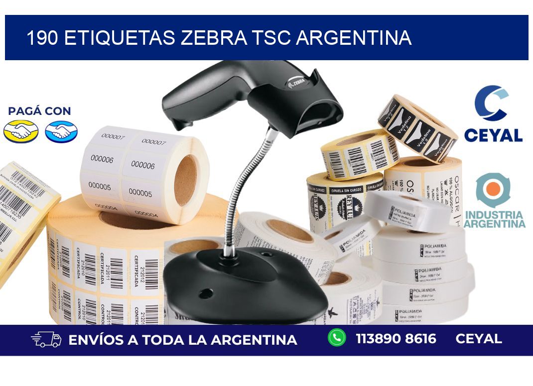 190 etiquetas zebra tsc argentina