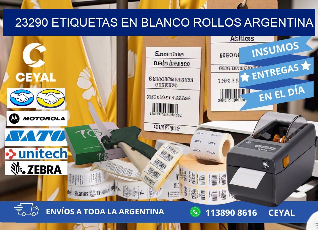 23290 ETIQUETAS EN BLANCO ROLLOS ARGENTINA