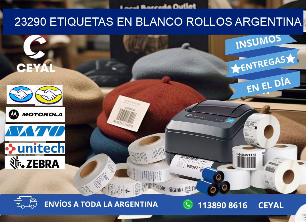 23290 ETIQUETAS EN BLANCO ROLLOS ARGENTINA