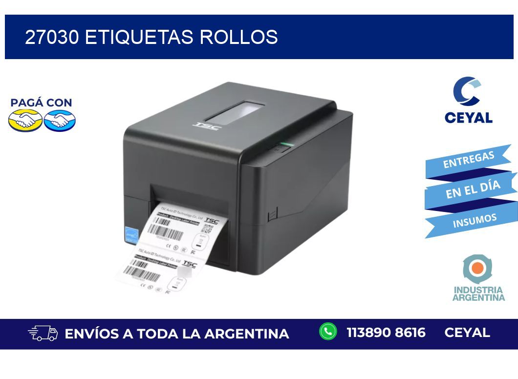 27030 ETIQUETAS ROLLOS