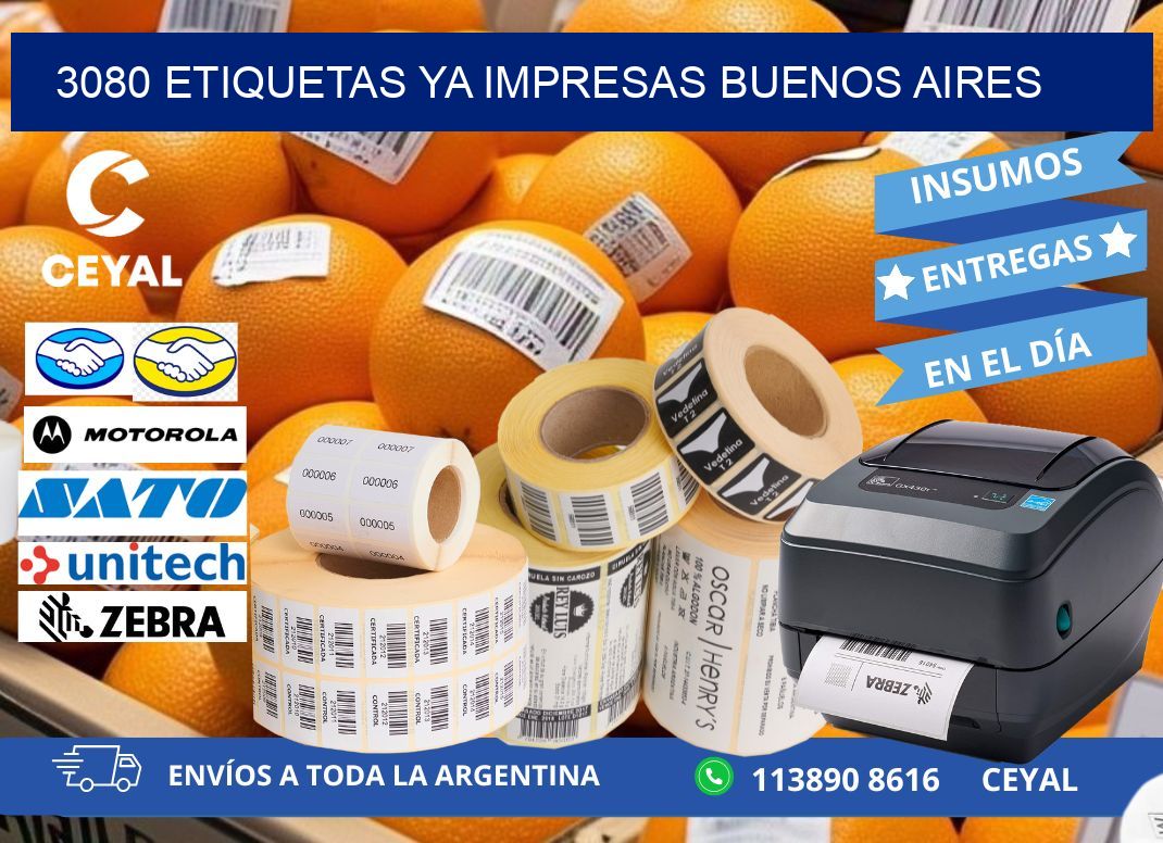 3080 ETIQUETAS YA IMPRESAS BUENOS AIRES