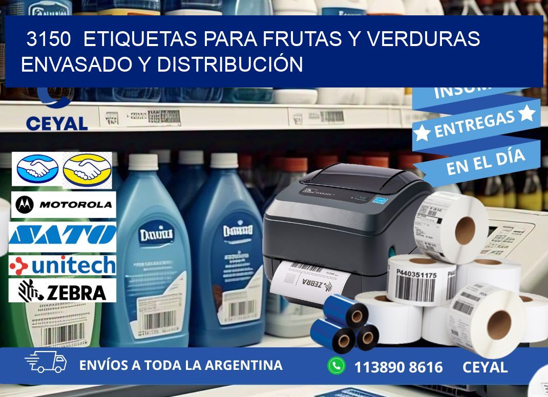 3150  ETIQUETAS PARA FRUTAS Y VERDURAS ENVASADO Y DISTRIBUCIÓN