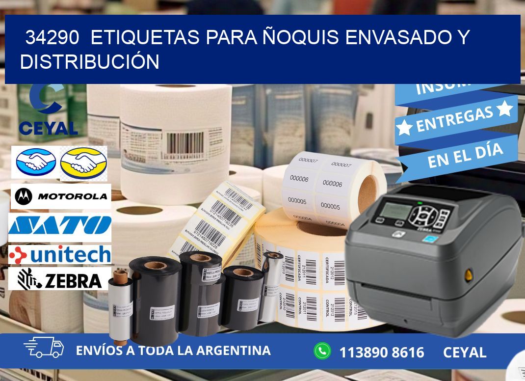 34290  ETIQUETAS PARA ÑOQUIS ENVASADO Y DISTRIBUCIÓN