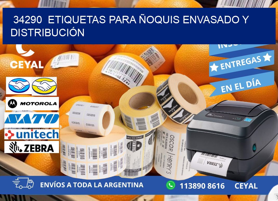 34290  ETIQUETAS PARA ÑOQUIS ENVASADO Y DISTRIBUCIÓN