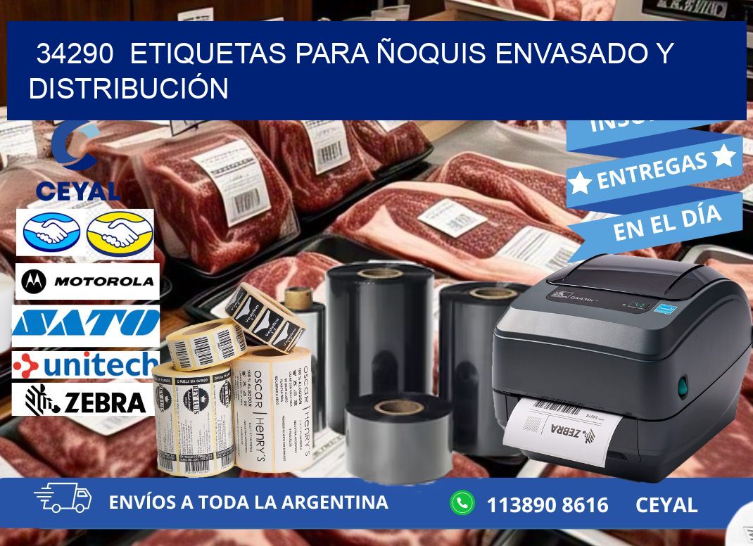 34290  ETIQUETAS PARA ÑOQUIS ENVASADO Y DISTRIBUCIÓN