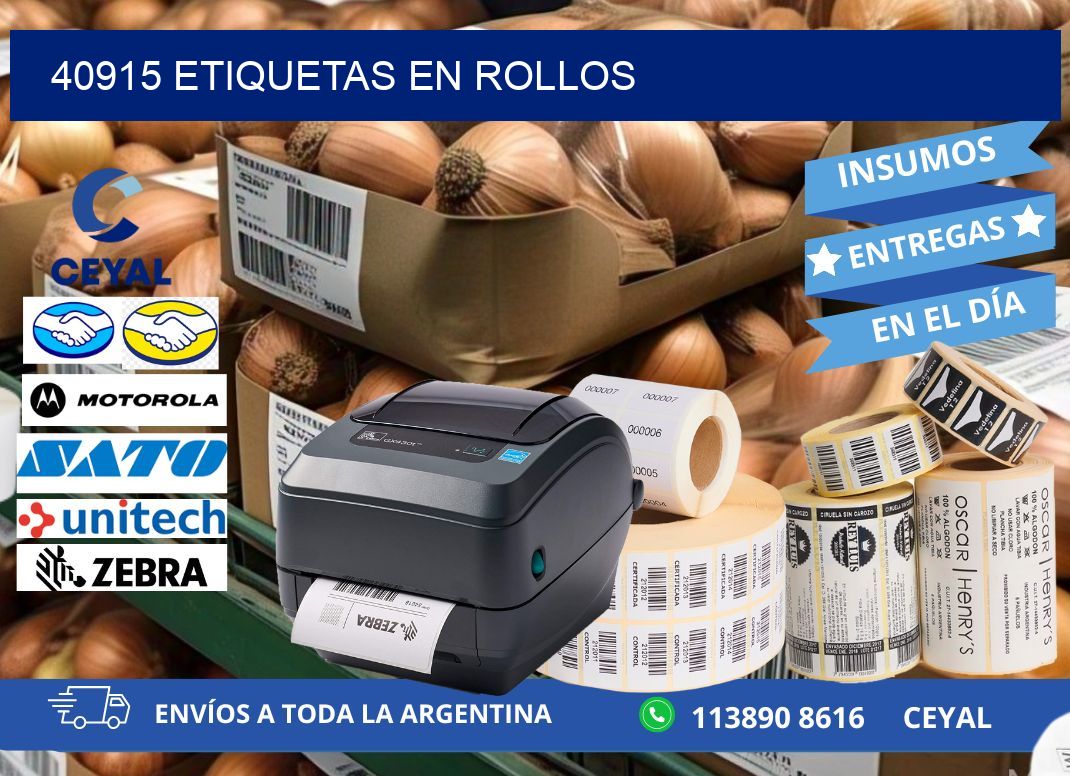 40915 ETIQUETAS EN ROLLOS