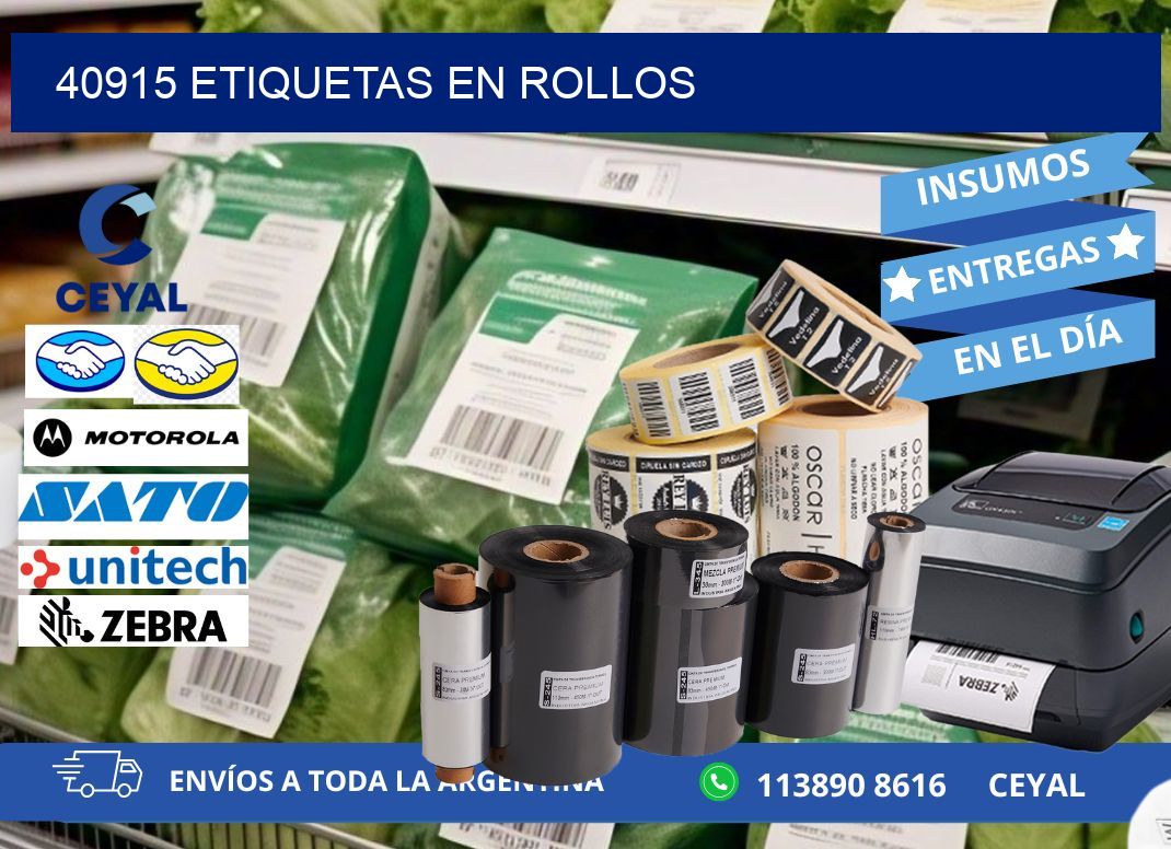 40915 ETIQUETAS EN ROLLOS