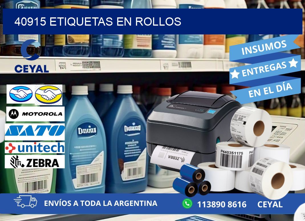40915 ETIQUETAS EN ROLLOS