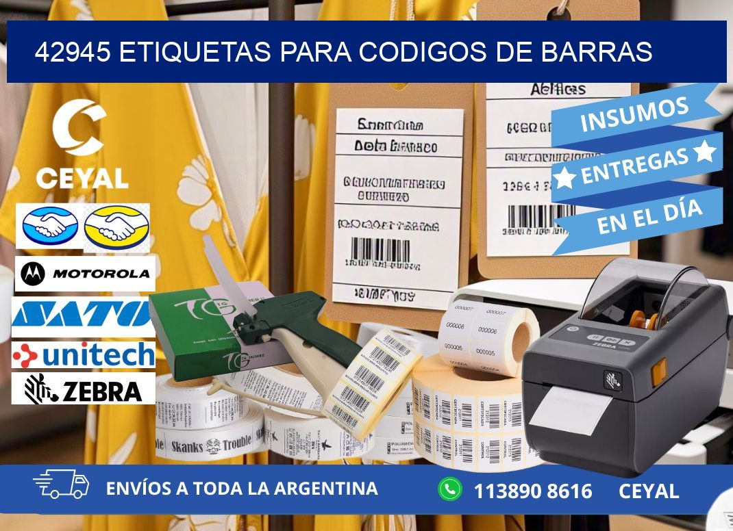 42945 ETIQUETAS PARA CODIGOS DE BARRAS