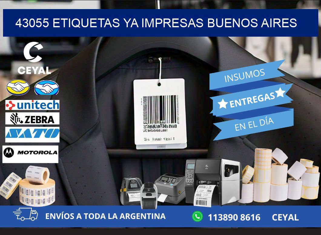 43055 ETIQUETAS YA IMPRESAS BUENOS AIRES